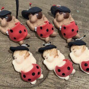Ladybug Babies Party Favor Decoration Baby Shower Accents 6 Count